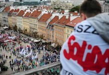 Tens Of Thousands Join March For Jobs In Poland