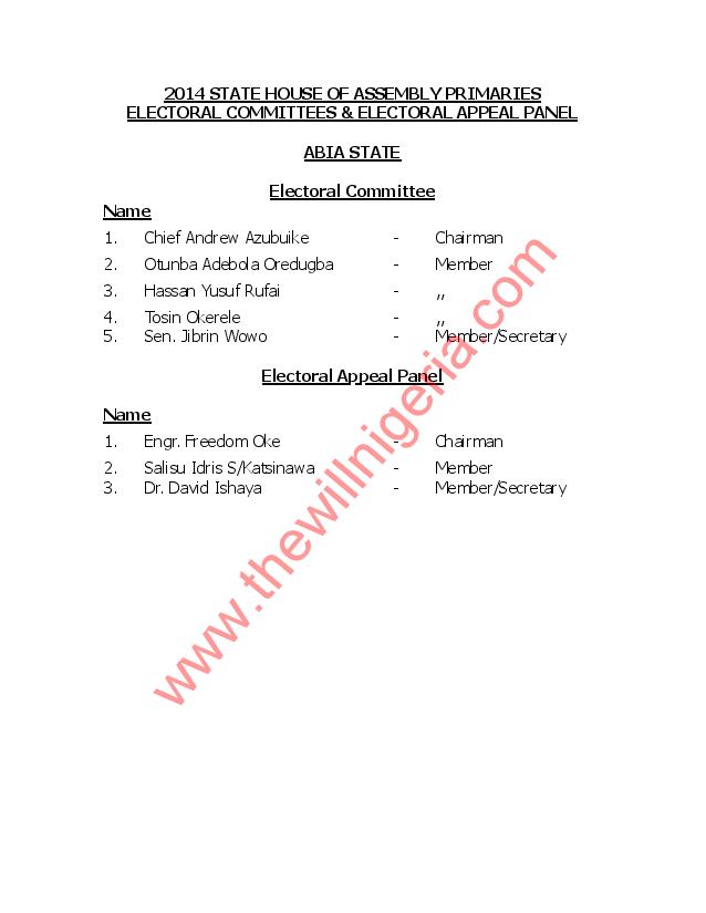 2014 STATE HOUSE OF ASSEMBLY ELECTORAL-page-001 - THEWILL NEWS MEDIA 2014 STATE HOUSE OF ASSEMBLY ELECTORAL-page-001