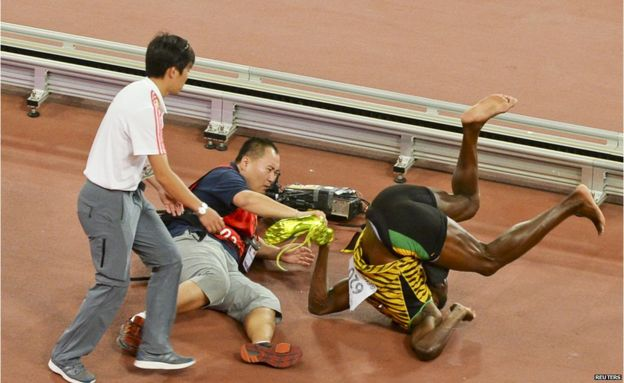 USAIN FALL 1 - THEWILL NEWS MEDIA USAIN FALL 1