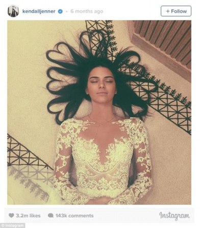 1- Kendall Jenner's heart-shaped hair photo