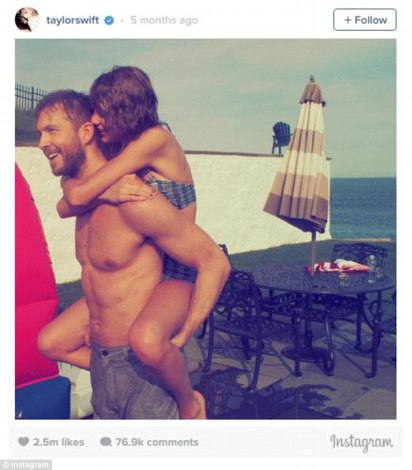 3-Taylor Swift with boyfriend, singer Calvin Harris - THEWILL NEWS MEDIA