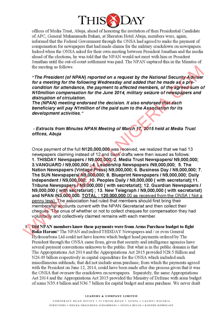EFCC LETTER ON COMPENSATION0003 - THEWILL NEWS MEDIA