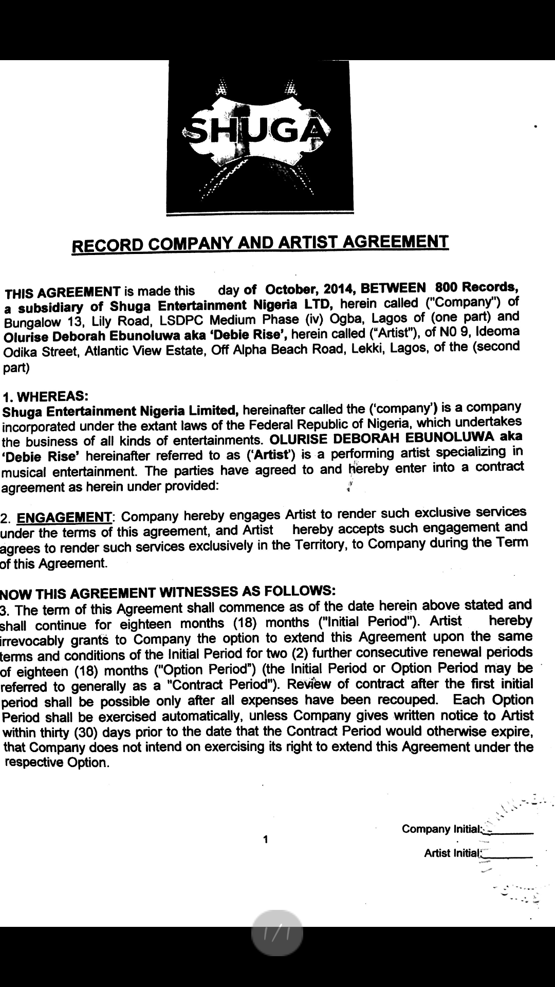 8.Contract page on period of contract - THEWILL NEWS MEDIA