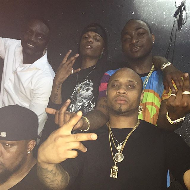 1.Akon, Wizkid, Davido & BRed