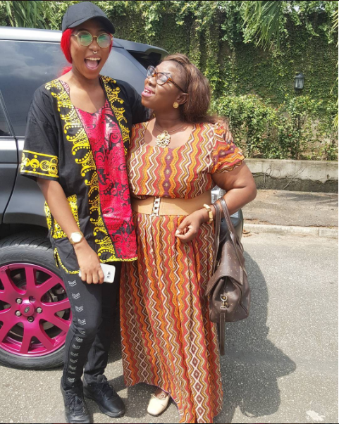 2. With her mum
