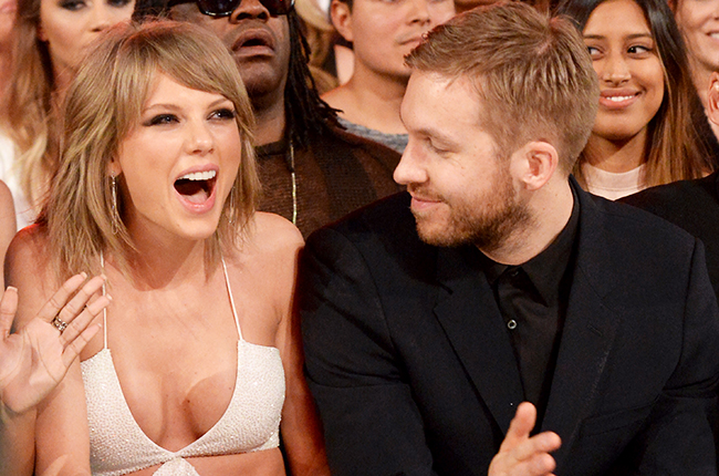 2015 Billboard Music Awards - Roaming Show - THEWILL NEWS MEDIA LAS VEGAS, NV - MAY 17: Singer Taylor Swift (L) and DJ Calvin Harris attend the 2015 Billboard Music Awards at MGM Grand Garden Arena on May 17, 2015 in Las Vegas, Nevada. (Photo by Jeff Kravitz/BMA2015/FilmMagic)