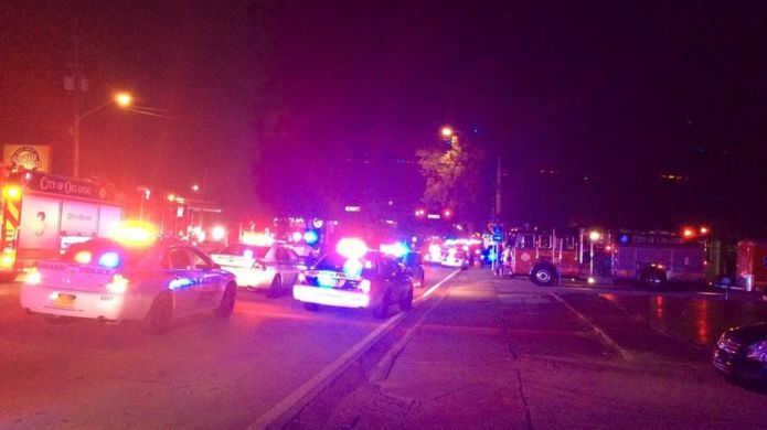 _89952444_89951977 - THEWILL NEWS MEDIA Police released a picture of the scene outside the nightclub after the attack