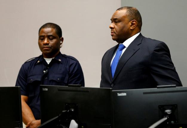 Jean-Pierre Bemba Gombo of the Democratic Republic of the Congo stands in the courtroom of the International Criminal Court (ICC) in The Hague