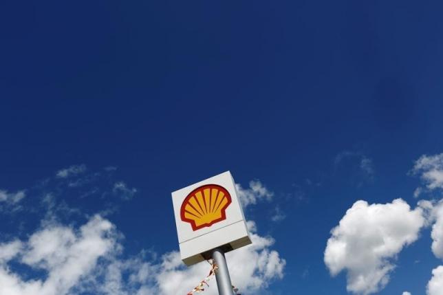 A logo of Shell is pictured at a gas station in the western Canakkale province