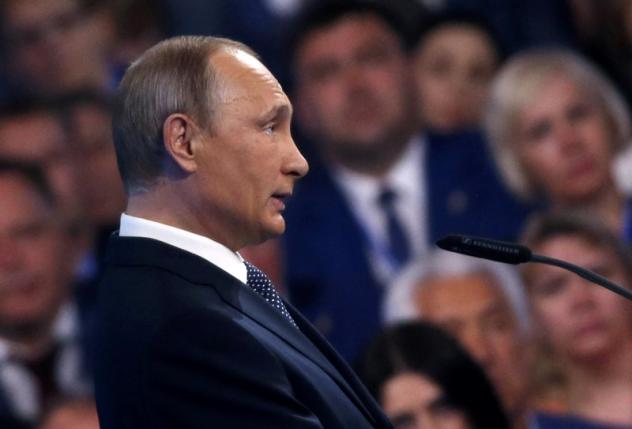 Russia's President Putin meets United Russia party members in Moscow