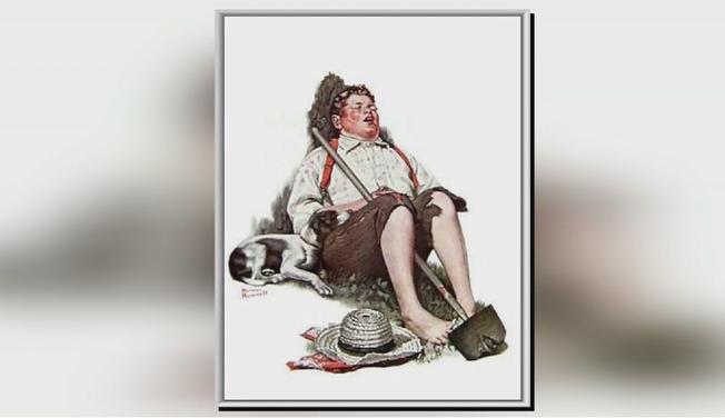 Norman+Rockwell+Lazybones+Stolen+Art
