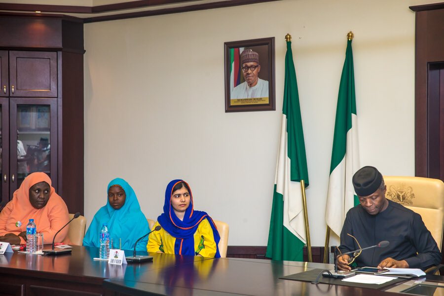 Osinbajo Receives Malala Yousafzai 2
