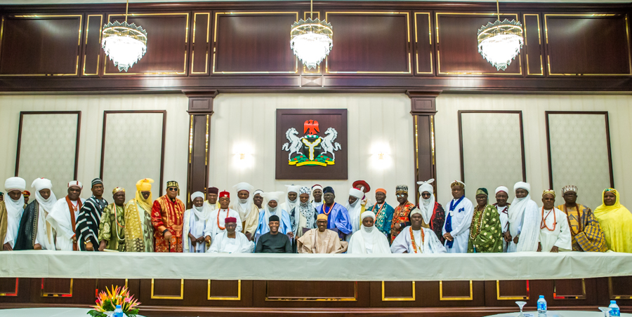 3. President &VP receives National Council of Traditional Rulers of Nig by NOVO ISIORO3