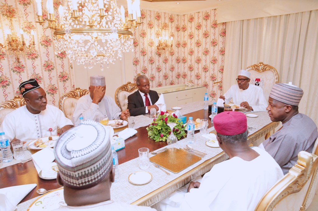PRESIDENT BUHARI HOST NASS LEADERSHIP TO DINNER 00A - THEWILL NEWS MEDIA