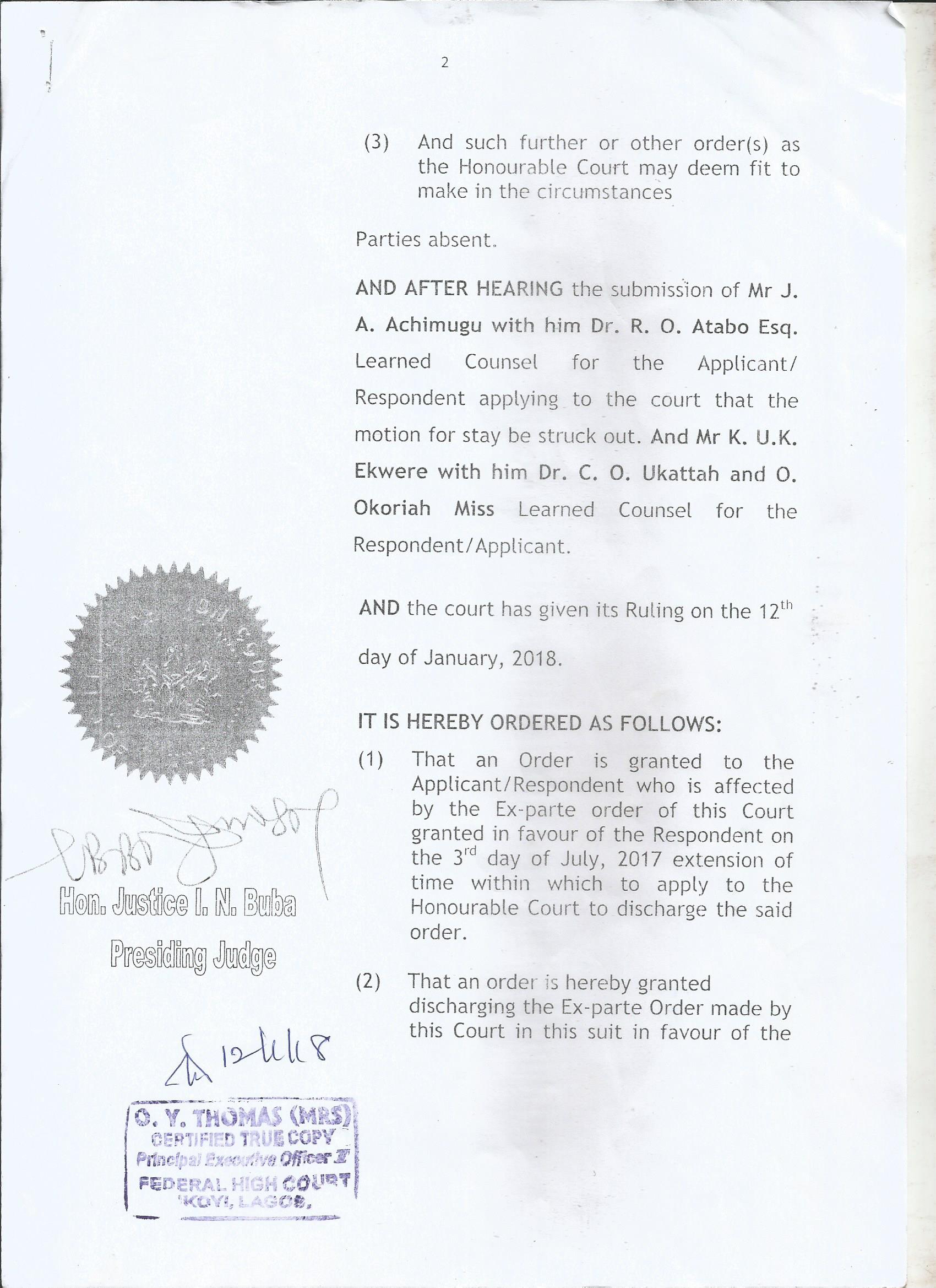 crt order2 - THEWILL NEWS MEDIA crt order2