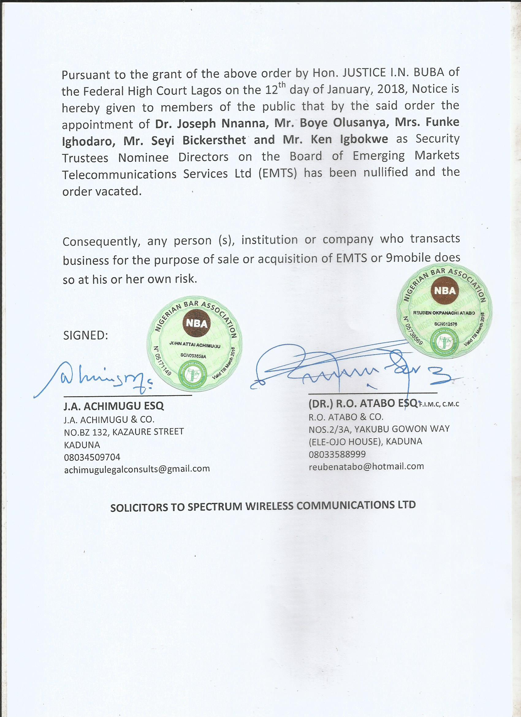 crt order4 - THEWILL NEWS MEDIA crt order4