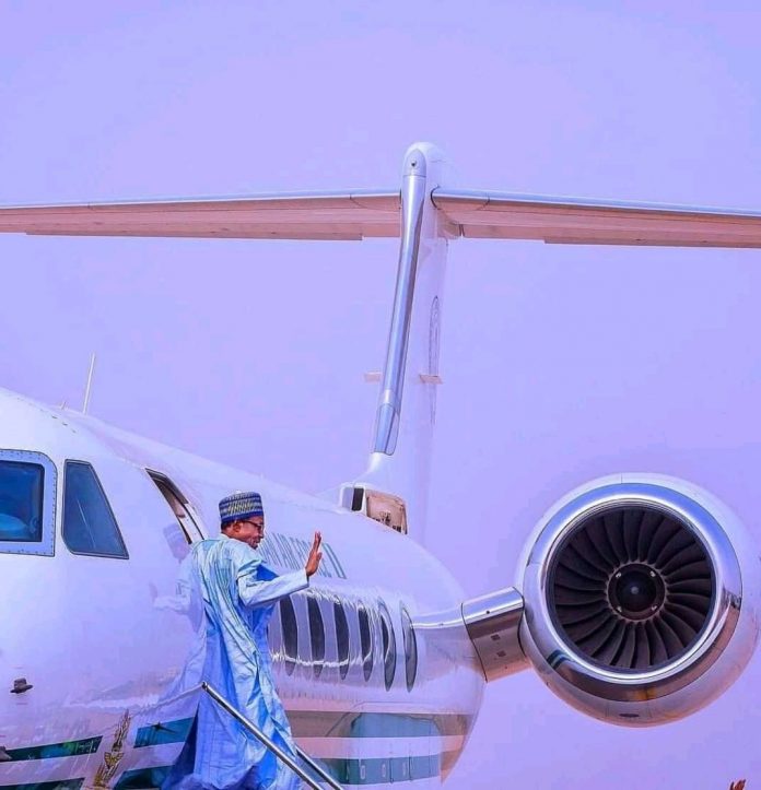 buhari departs france