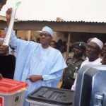 Buhari, Aisha Vote In Daura