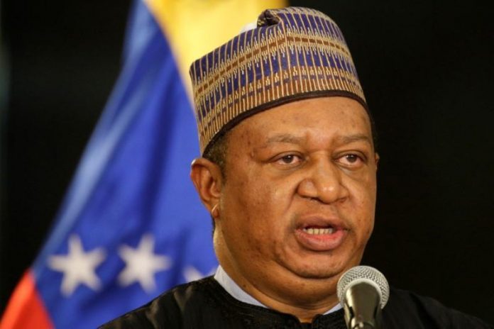 OPEC Secretary General Mohammed Barkindo talks to the media after his meeting with Venezuela's President Nicolas Maduro at Miraflores Palace in Caracas OPEC Secretary General Mohammed Barkindo
