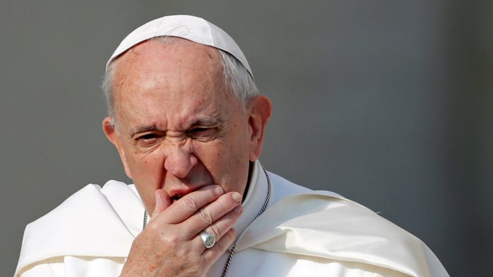 firefighters intervened and rescued the pope