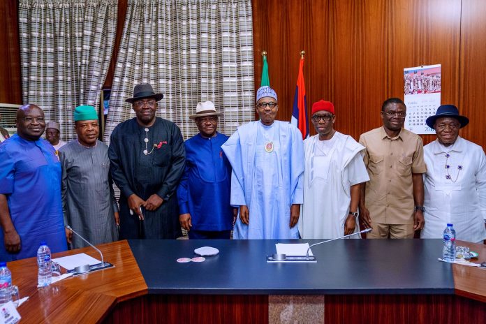 buhari with oil states gov