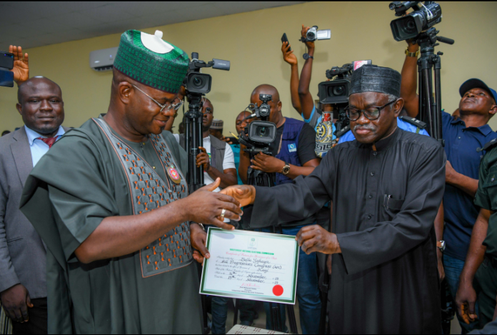 Yahaya bello certificate of return 2