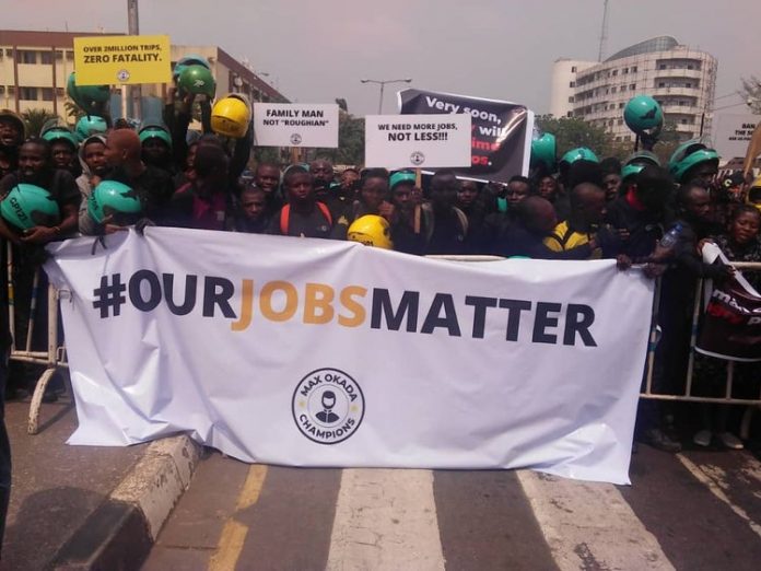 Gokada, OPay Riders Protest In Lagos