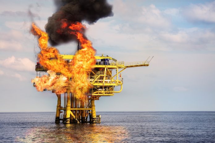 Fire Engulfs Jack-Up Barge In Escravos