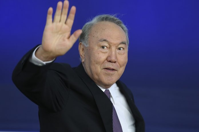 BRUSSELS, Oct. 18, 2018 (Xinhua) -- Kazakh President Nursultan Nazarbayev arrives for the 12th Asia-Europe Meeting (ASEM) Summit in Brussels, Belgium, Oct. 18, 2018. The Asia-Europe Meeting (ASEM) summit, the largest inter-governmental platform in Eurasia, is held in Brussels on Oct. 18 and Oct. 19. (Xinhua/Ye Pingfan/IANS)