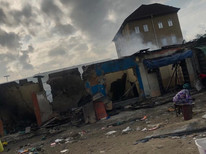 adeniji market fire