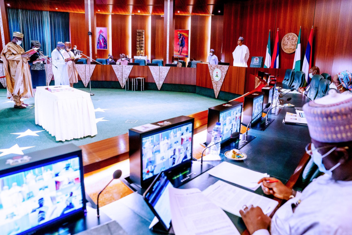 Buhari Swears-in Four New Permanent Secretaries