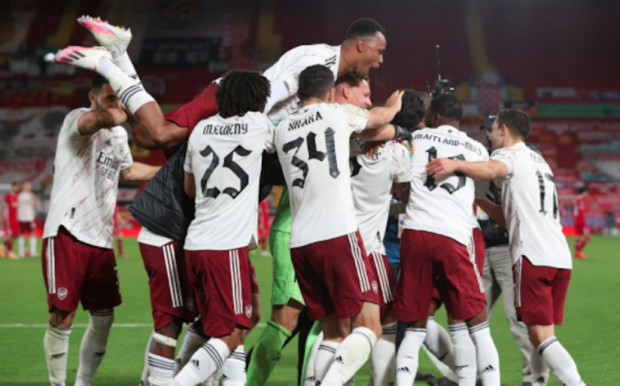 Arsenal defeats Liverpool caraboa cup 2020