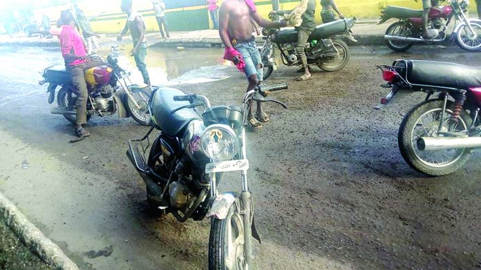 Okada Riders On Rampage, Chase Lagos Task Force Officers