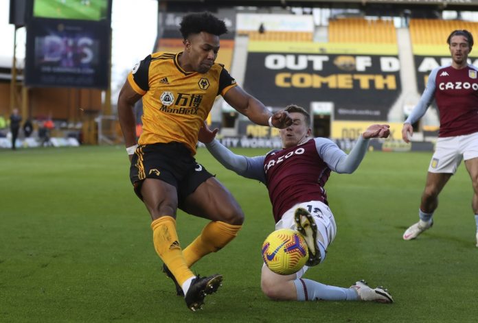 English premier league match between Villa and Wolves