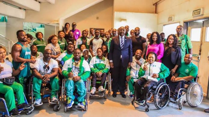 EFDA66E0-AF97-46F0-B9FB-5F1F6994EC54 Sports Minister Receives Team Nigeria Powerlifters Winning 10 Gold Medals In World Tourney