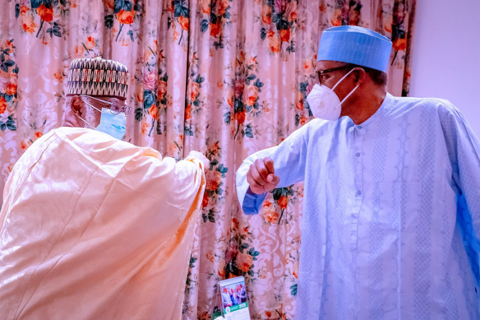 President Buhari receives in audience former Head of State Gen. Abdulsalam Abubakar (rtd) at the State House, Abuja. President Buhari receives in audience former Head of State Gen. Abdulsalam Abubakar (rtd) at the State House, Abuja.