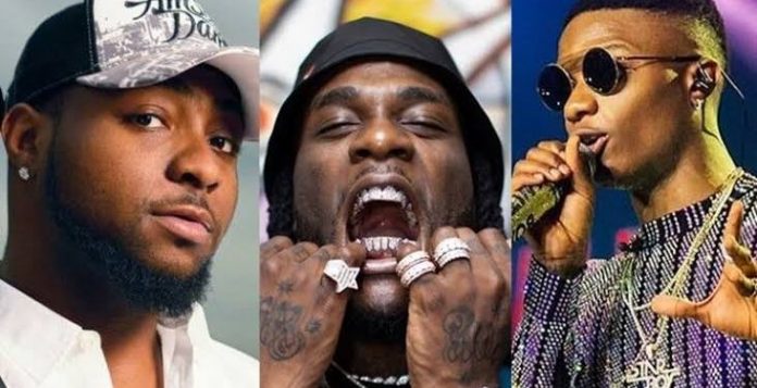 davido, Burna boy, Wizkid Davido, Burna Boy, Wizkid
