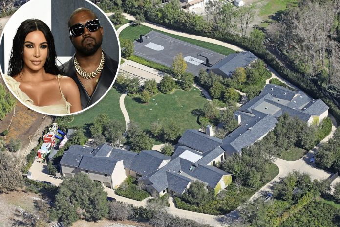 kim-kanye Hidden Hills residence