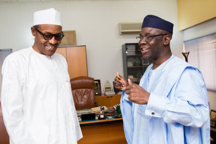 President Muhammadu Buhari with Pastor Tunde Bakare