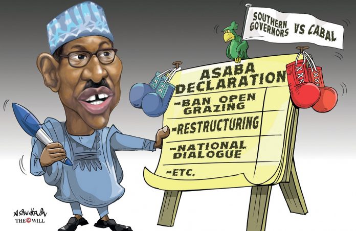 Buhari Asaba Declaration Caricature Buhari Asaba Declaration Caricature