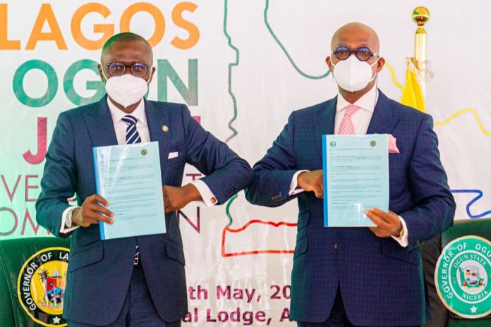 Governor Babajide Sanwo-Olu and Ogun Governor Dapo Abiodun Governor Babajide Sanwo-Olu and Ogun Governor Dapo Abiodun