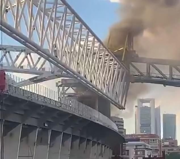 Madrid Fire Madrid Stadium Fire
