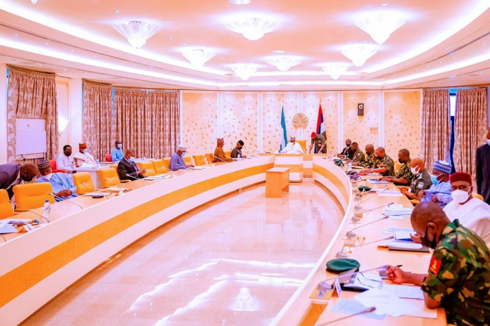 aso rock meeting with security chiefs Meeting with security chiefs