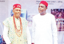 Chuka Nnabuife: Eclectic Man of Arts and Letters HRM Ozulumba & the author Nnabuife
