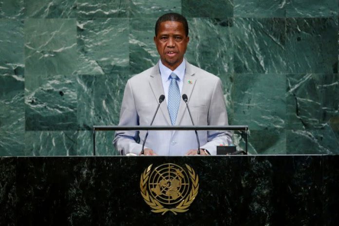 The President of Zambia, Edgar Lungi