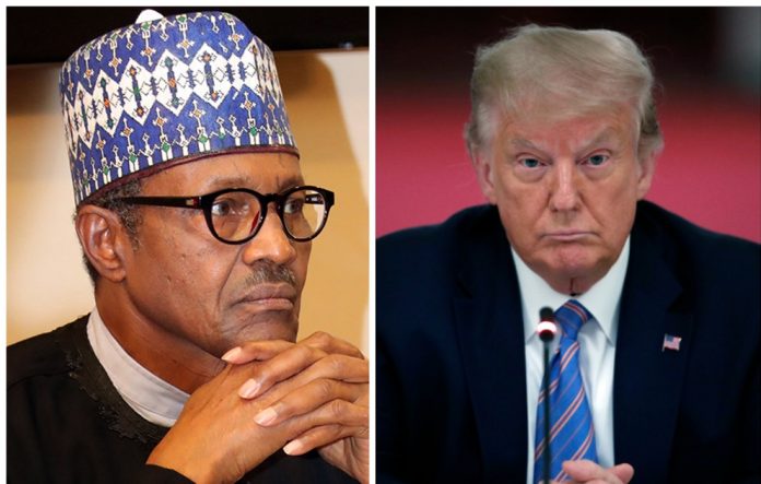 Former US President Donald Trump and President Buhari