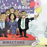 SPECIAL INVESTIGATION: Cornerstone Insurance: 5 Years of Dividend Drought, 1,000% Hike in Directors’ Pay Cornerstone Insurance caricature