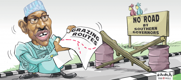 Buhari caricature/Grazing route