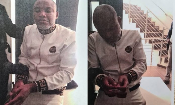Nnamdi Kanu in Handcuffs