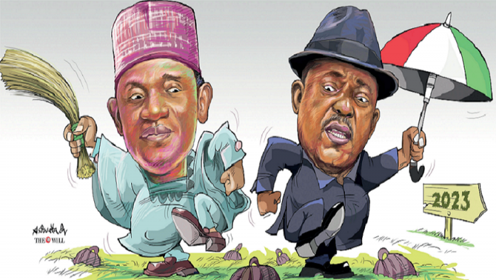 APC and PDP caricature